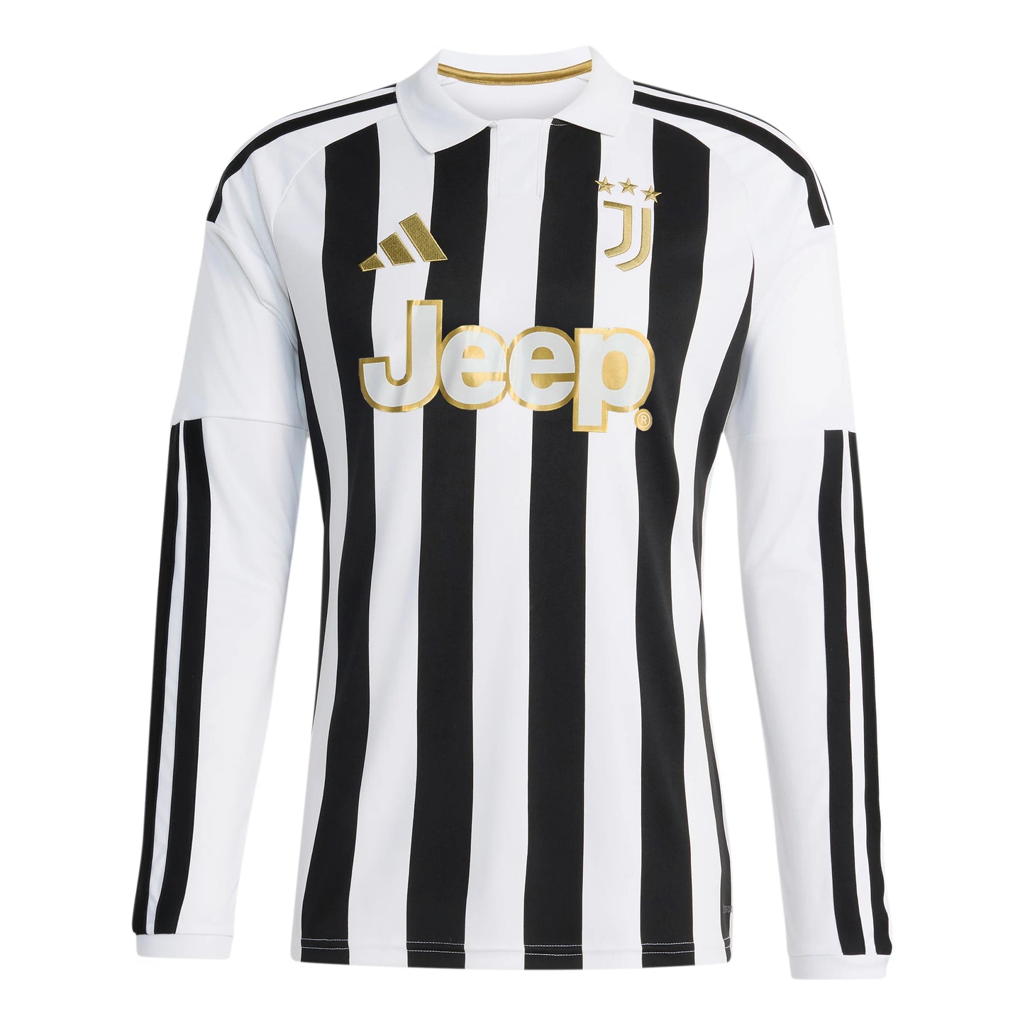 adidas Juventus Home Long Sleeve Mens Soccer Jersey 26 27 White Black