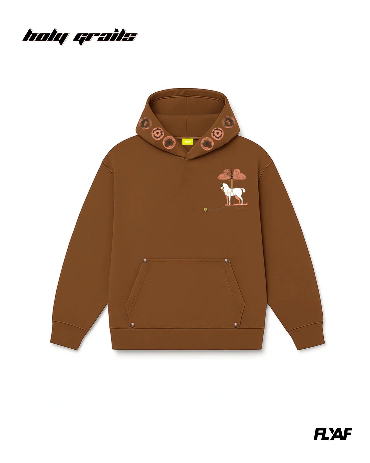 Mystic Grasp Oversize Brown Hoodie HG x FLYAF