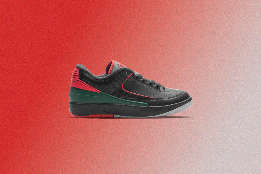 Air Jordan 2 Retro Low Christmas Black Fire Red Cement Grey