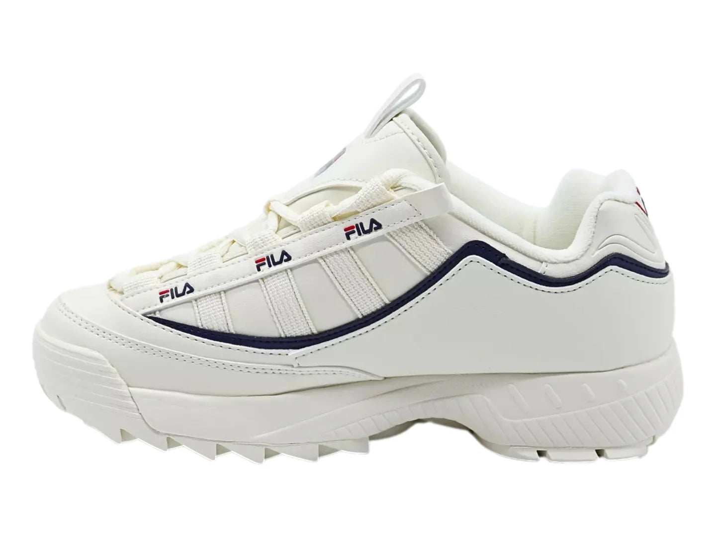Tenis FILA D Formation Blanco Azul y Rojo para Mujer