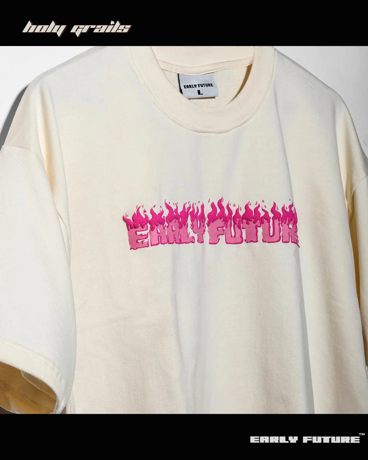 Not A Pink Panther Pale Cream Oversize Tee HG x Early Future