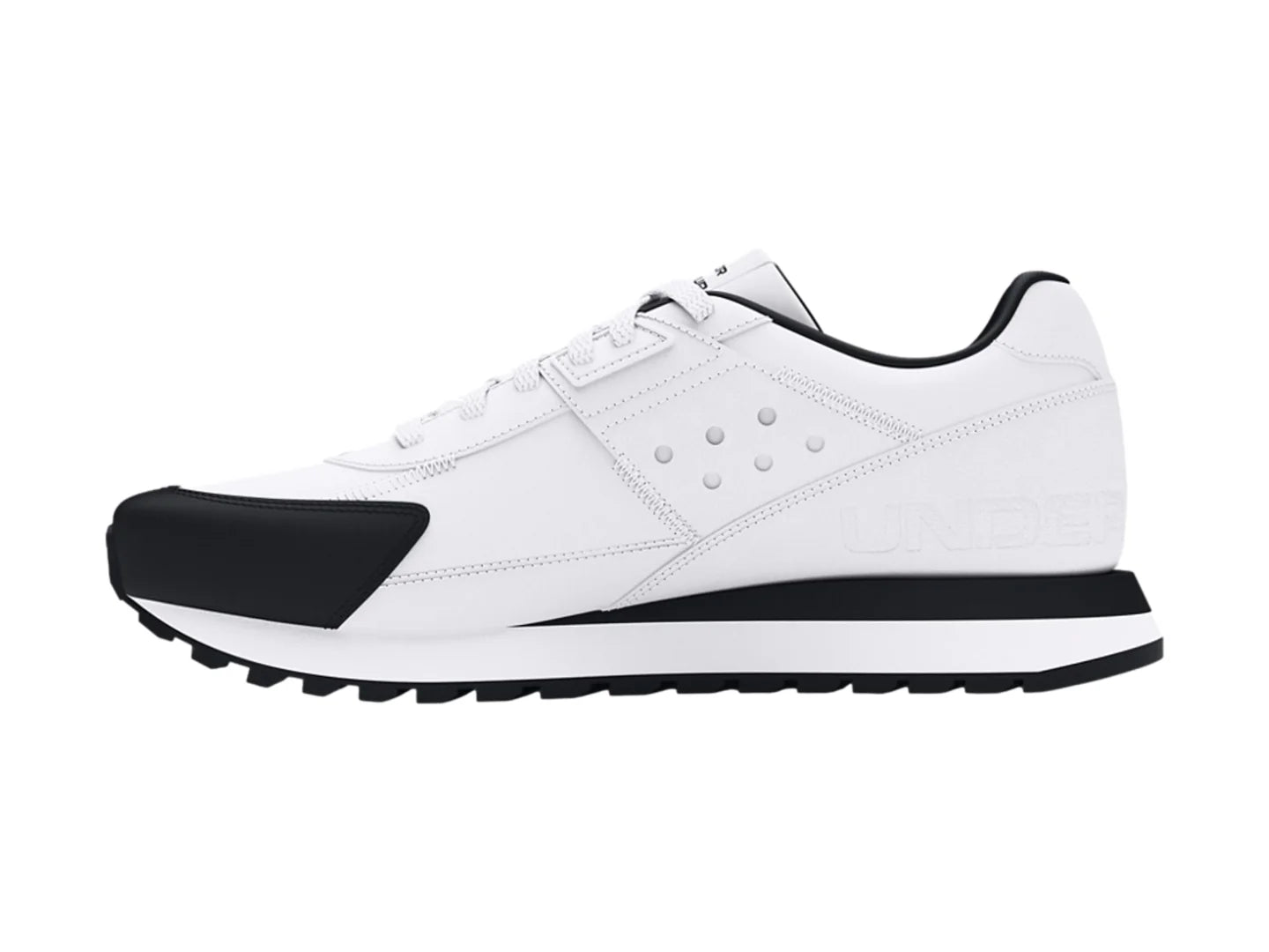 Tenis Under Armour Essential Runner Blanco y Negro para Hombre