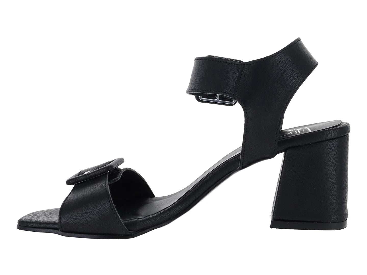 Sandalias de Tacón Luna Rosa Negro para Mujer