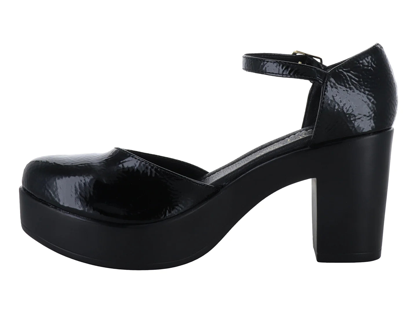 Zapatillas Luna Rosa Negro Charol para Mujer