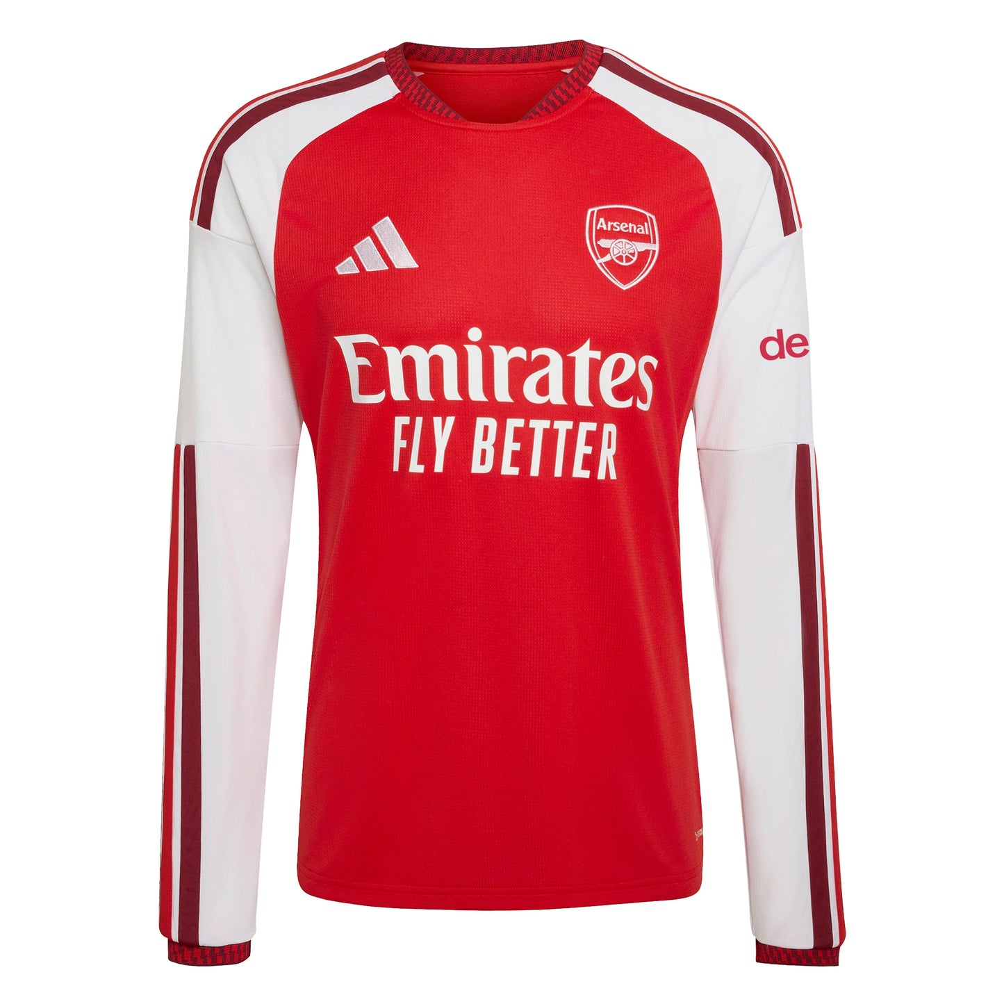 adidas Arsenal FC Home Long Sleeve Mens Soccer Jersey 26 27 Red White