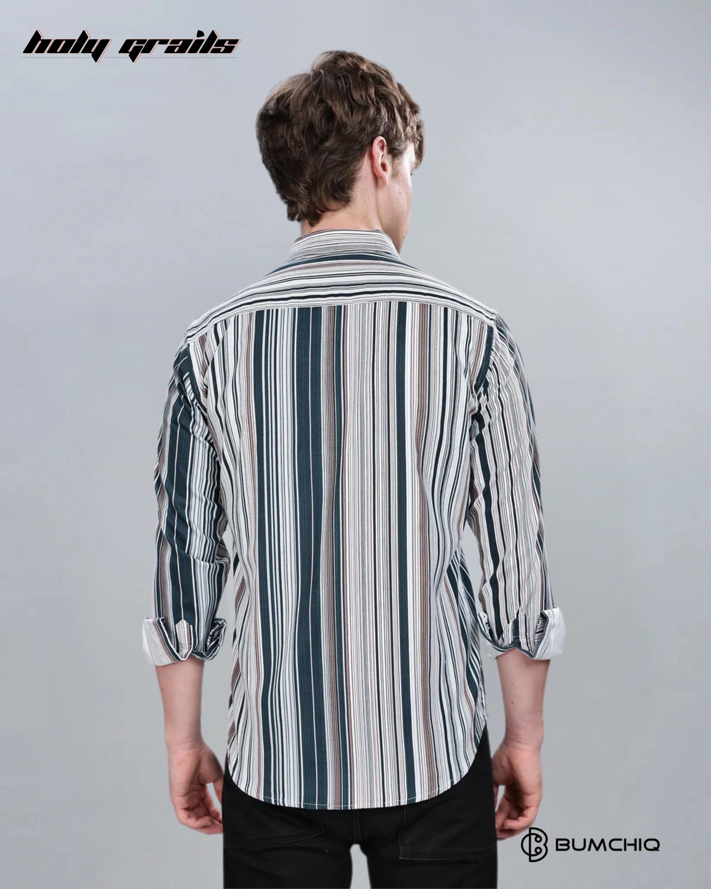 Green Cream Stripes Overshirt HG x Bumchiq