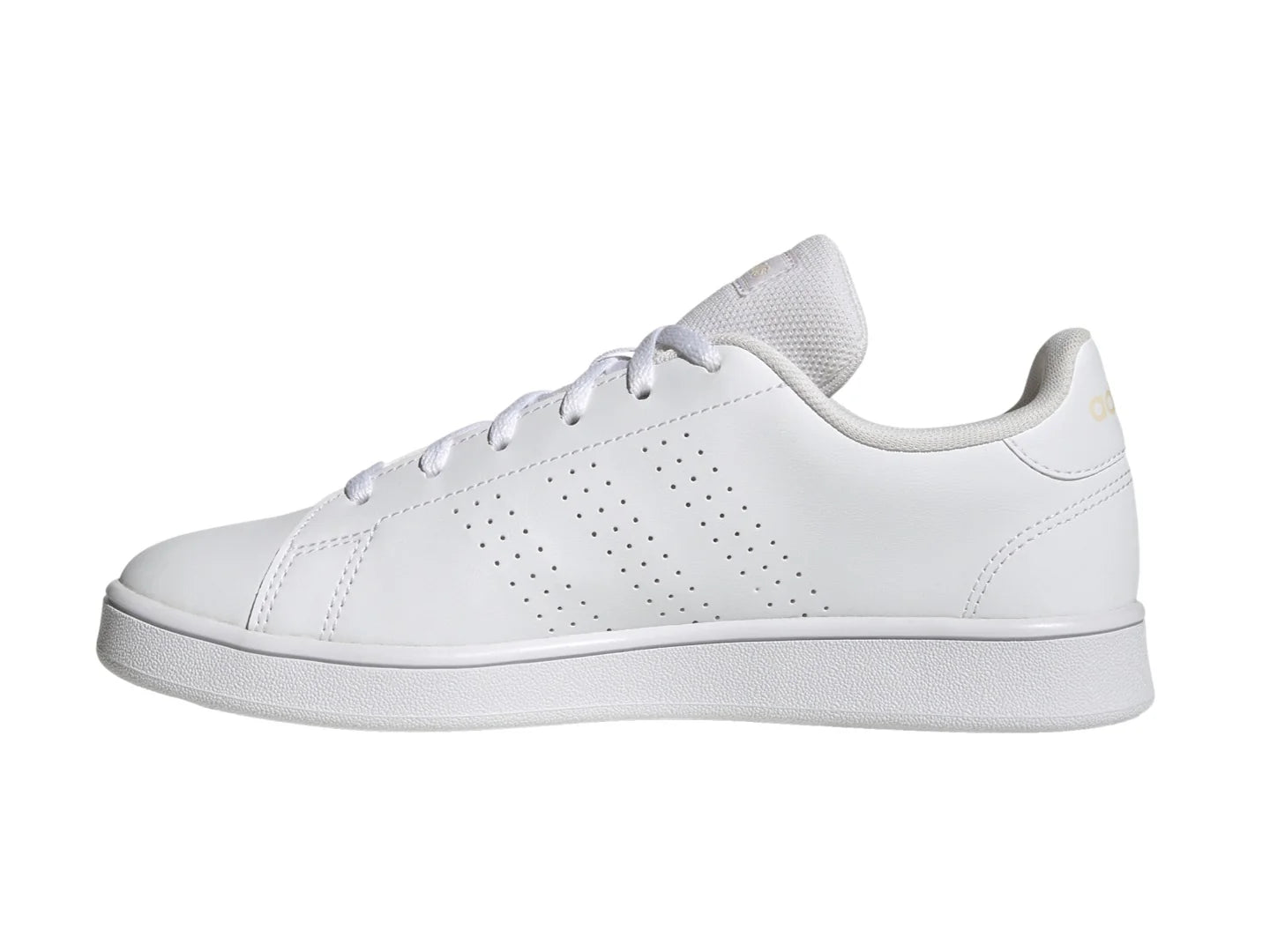 Tenis Adidas Advantage Base Blanco y Naranja para Mujer