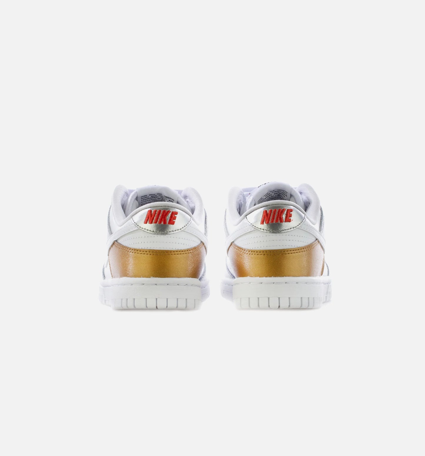 Dunk Low Metallic Womens Lifestyle Shoe Gold White Silver