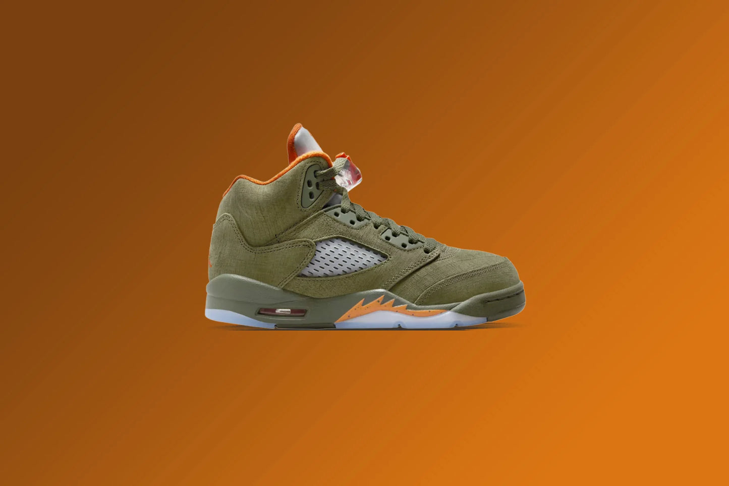 Air Jordan 5 Retro Olive GS Army Olive Solar Orange