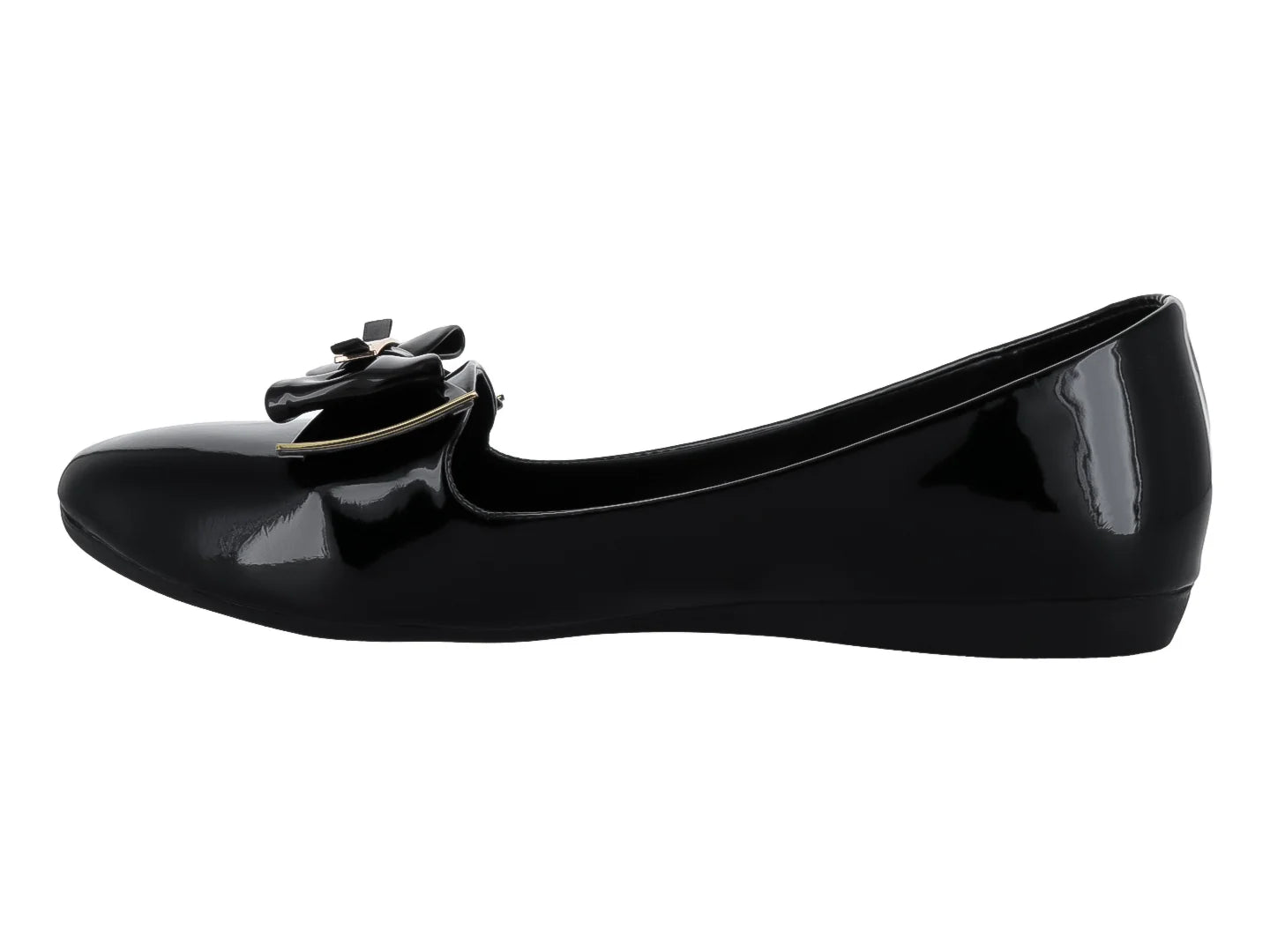 Zapatos Flats MeliAna Negros de Charol para Mujer