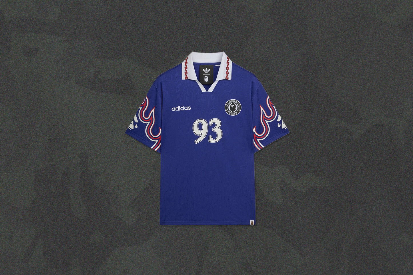Adidas x BAPE S S Flame Jersey Japan Blue