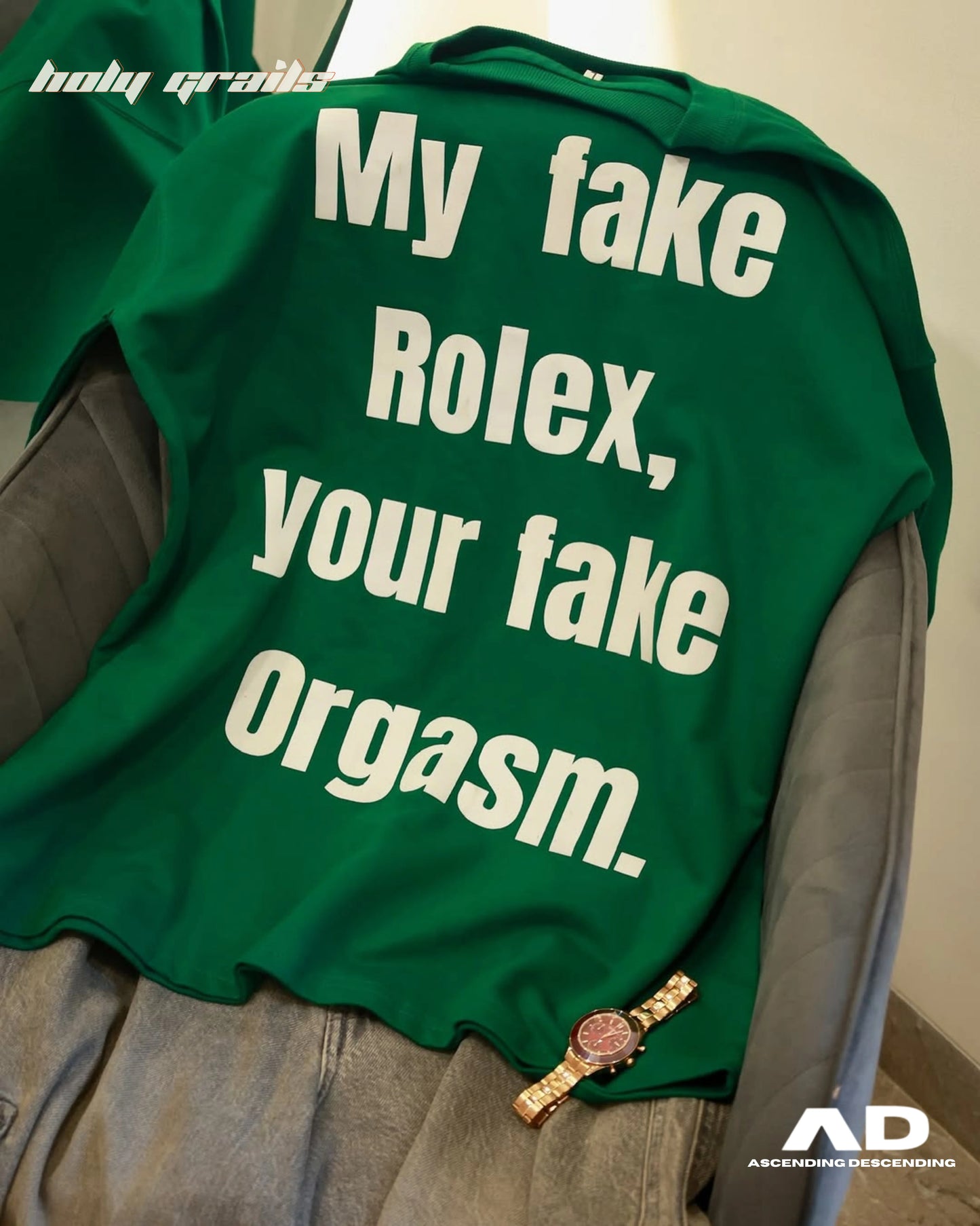 Rolex Green Oversize Tee HG x AD