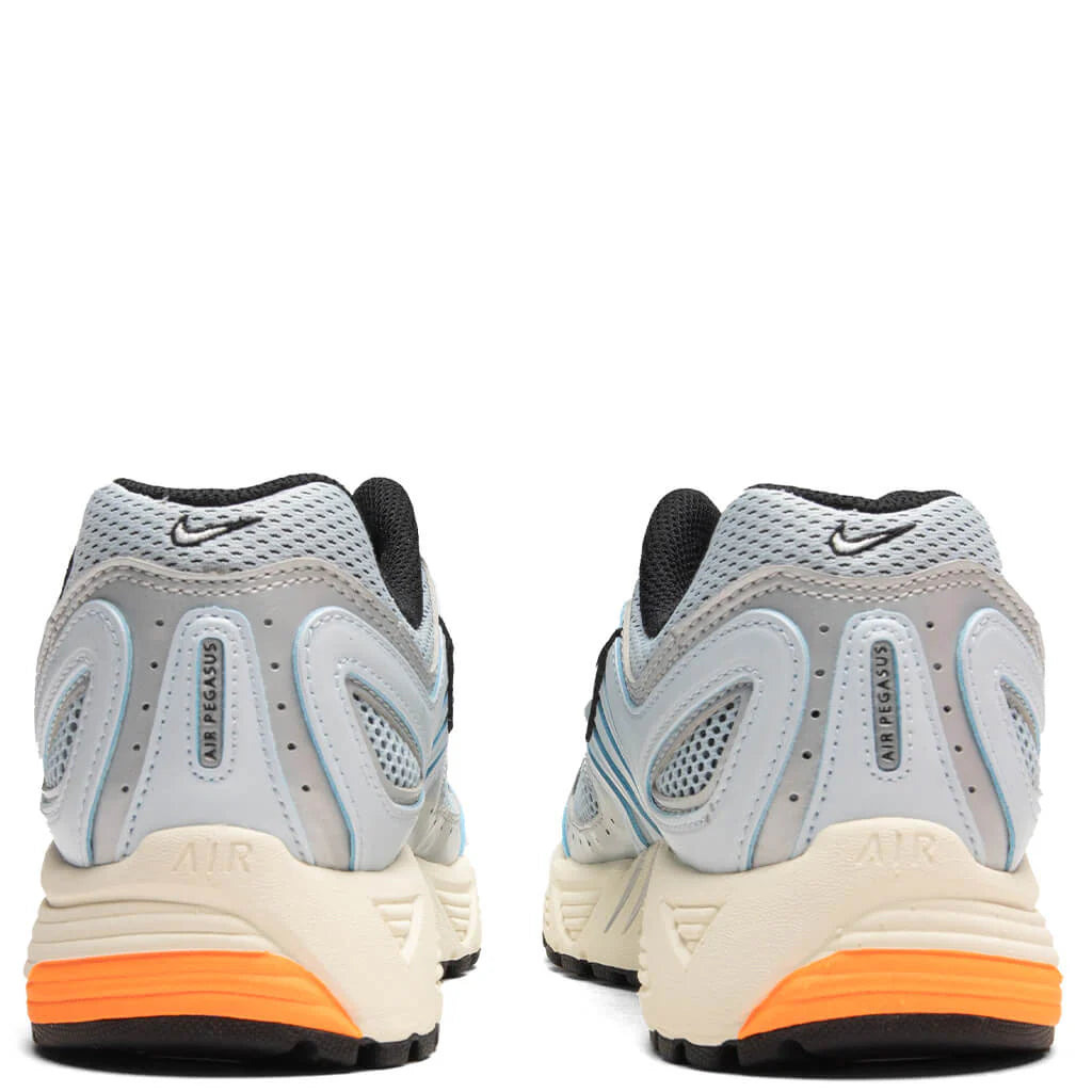 Womens Air Pegasus 2005 Blue Tint Metallic Platinum Total Orange