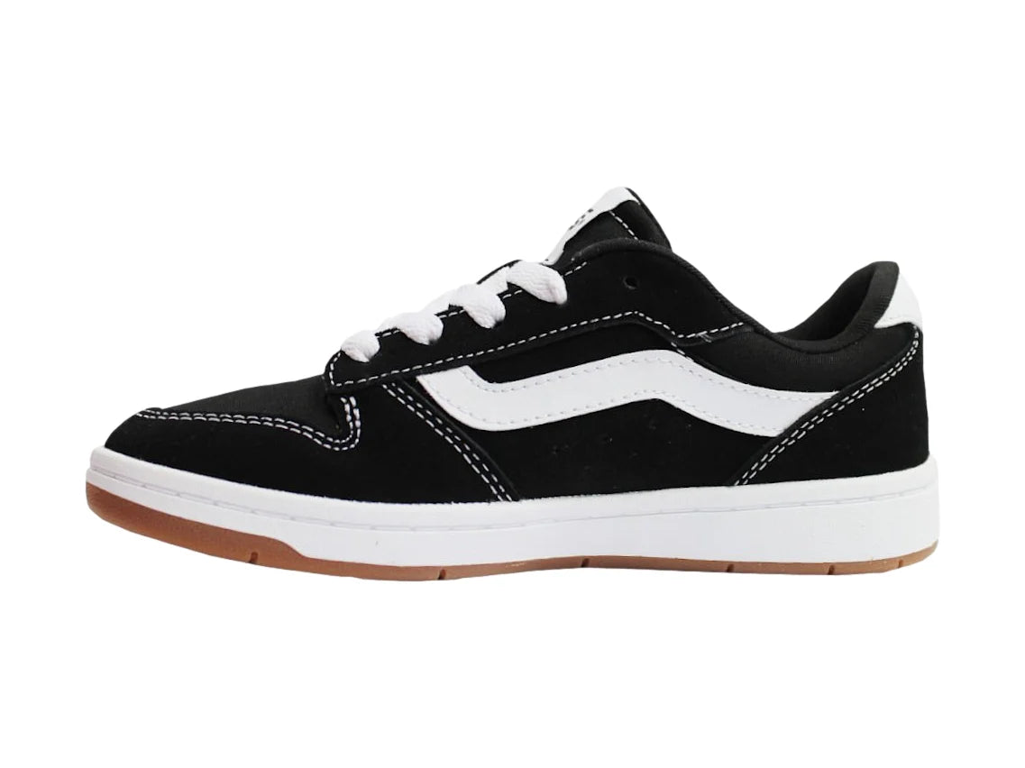 Tenis Vans Ryland LS Negro y Blanco para Mujer
