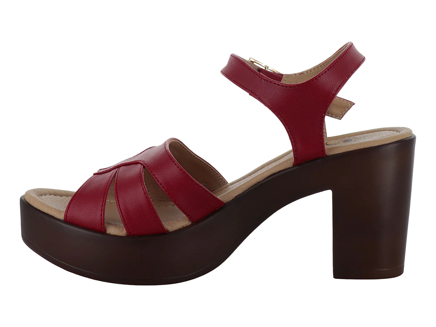 Sandalias Luna Rosa Rojo para Mujer