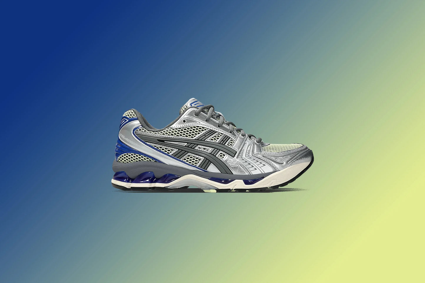 Gel Kayano 14 Soft Yellow Asics Blue