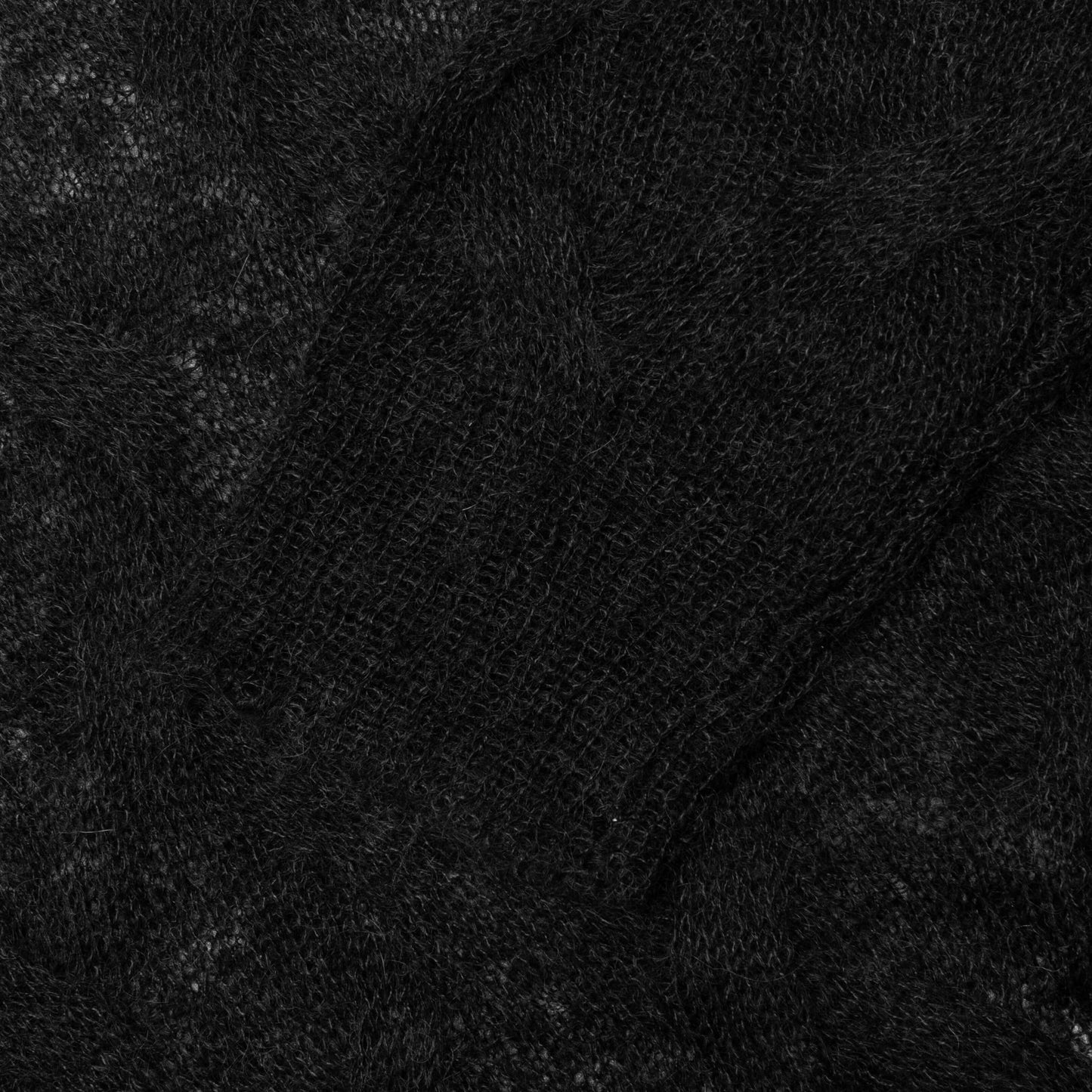Loose Knit Cross Cable Black