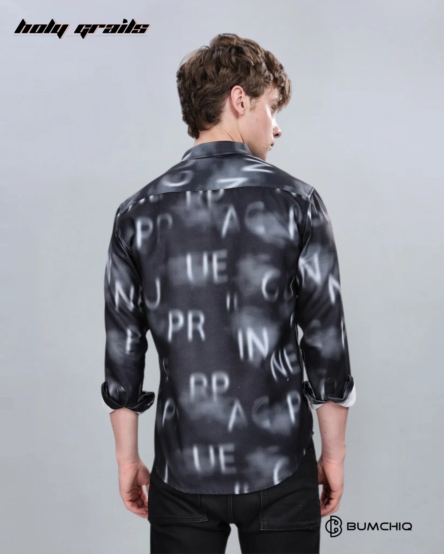 Black Alphabetical Overshirt HG x Bumchiq