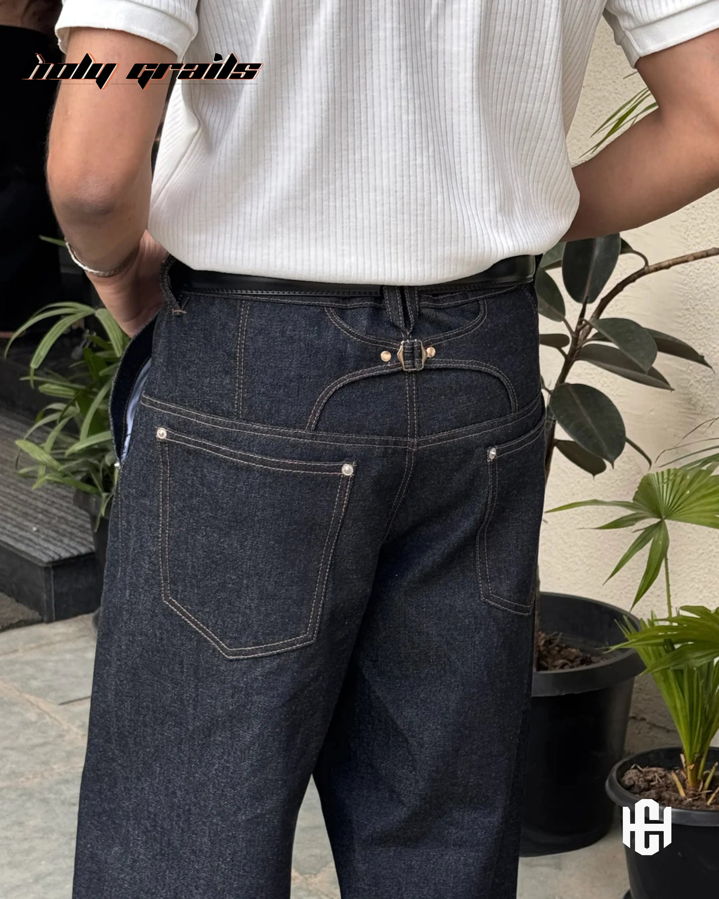 Vertex Raw Black Denim Jeans HG x Charactr