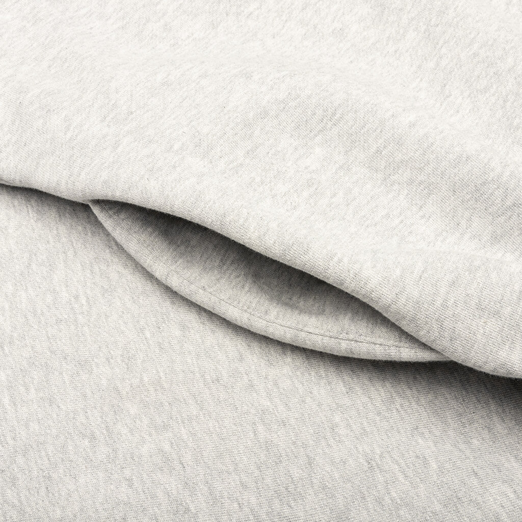 Nylon Fleece Hoodie Light Heather Grey
