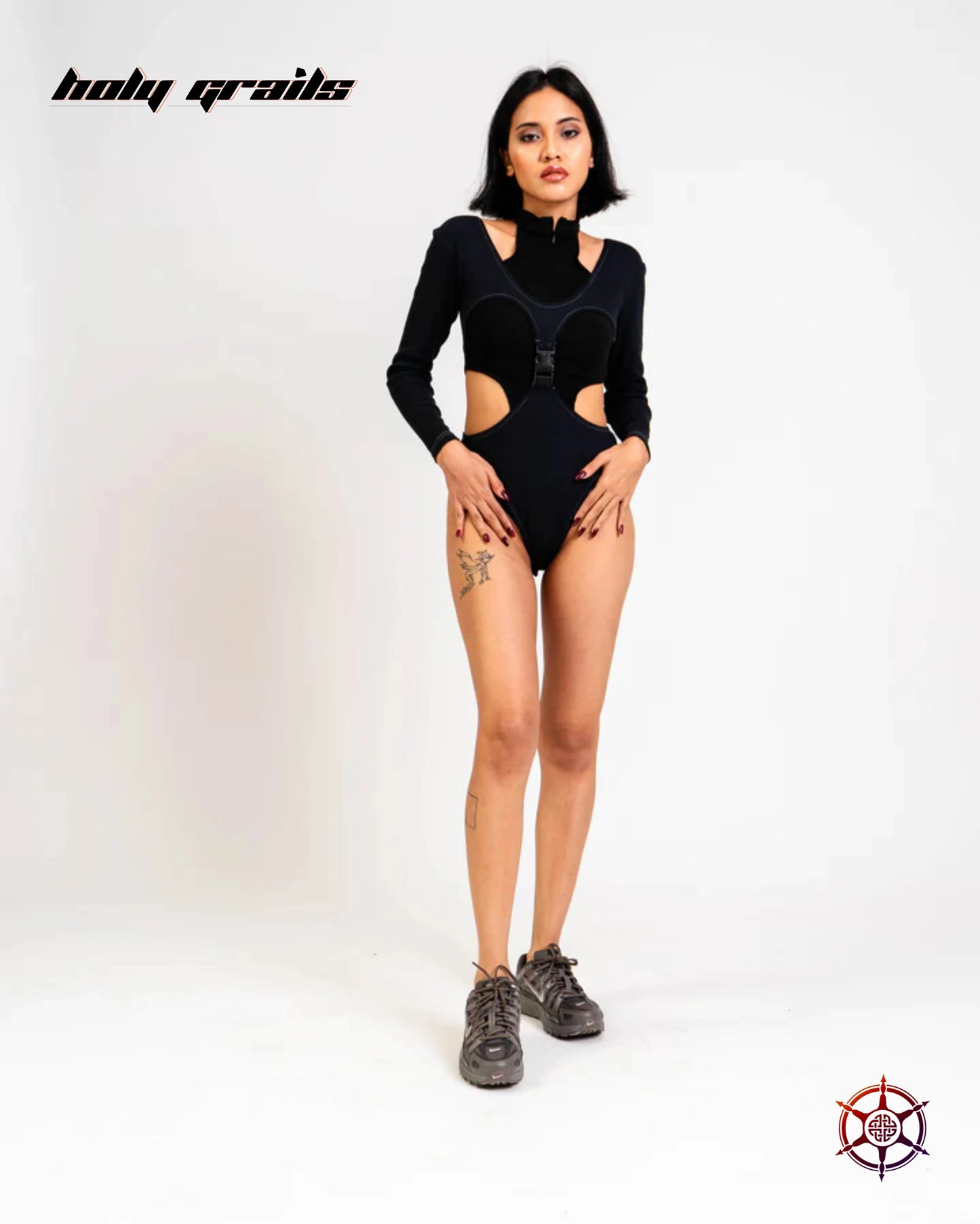 Dark Passion Black Bodysuit HG x Duskin