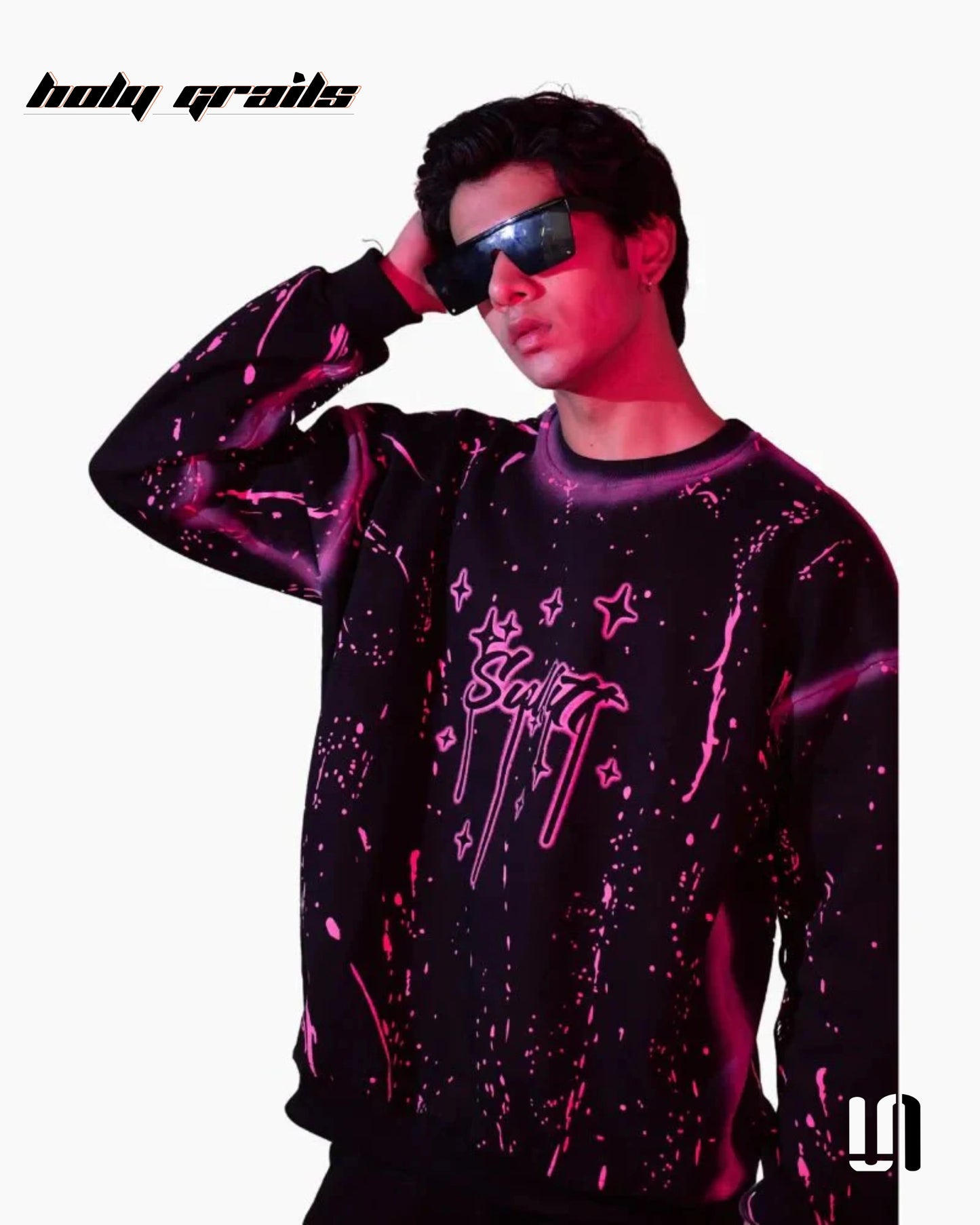 Chaos Paint Black Oversize Swearshirt HG x Sullitt