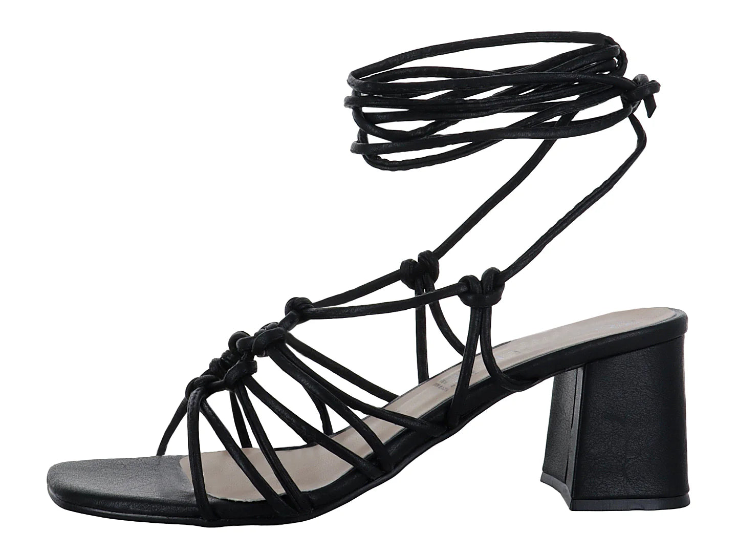 Sandalias Roze Negro Tacón Bloque para Mujer