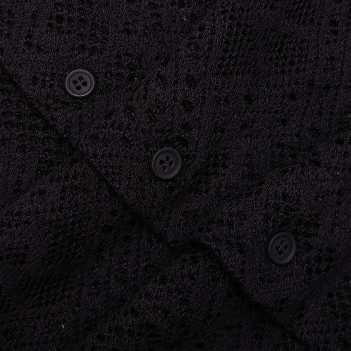 All Over Crochet Shirt Jet Black