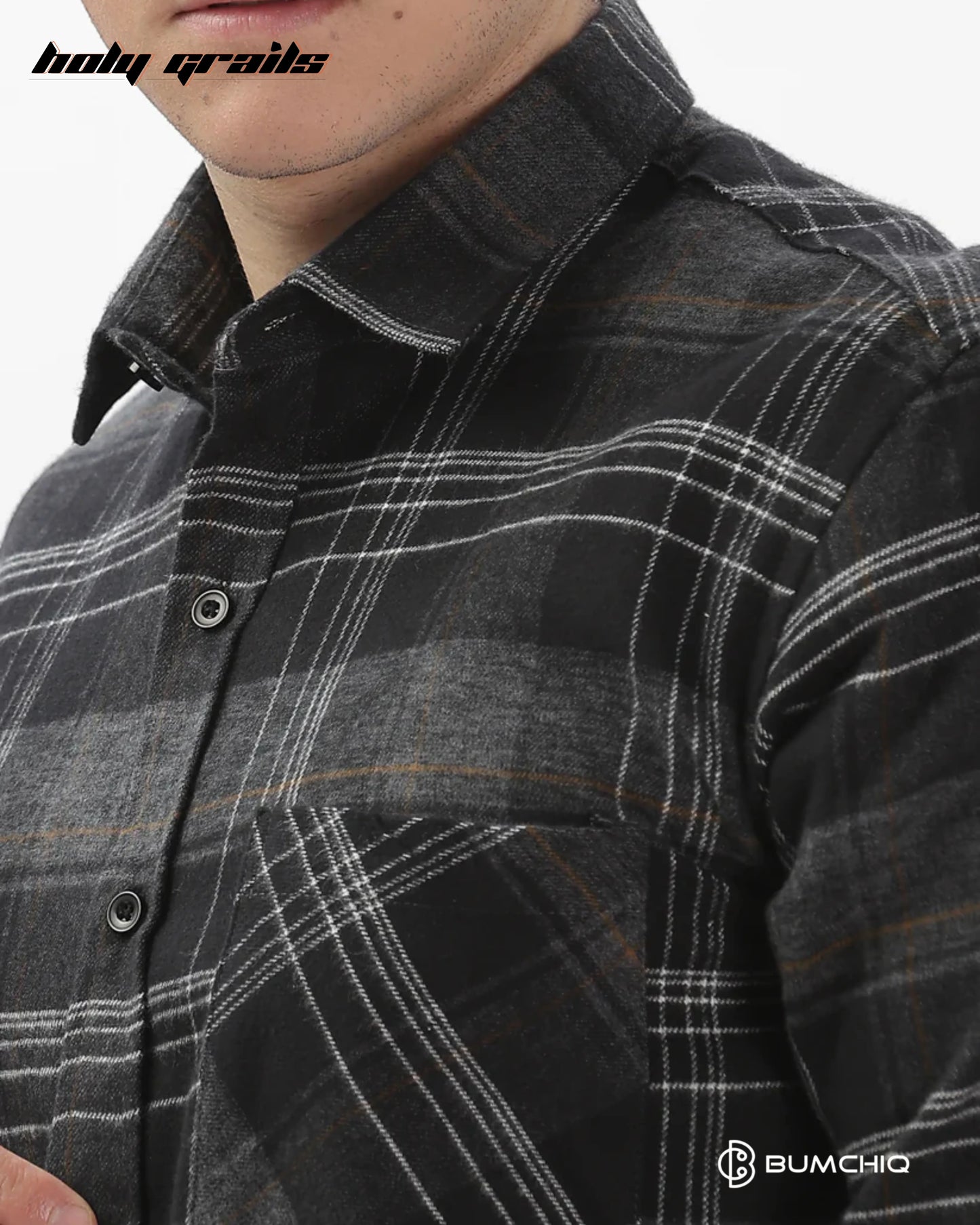 Black Flannel Overshirt HG x Bumchiq