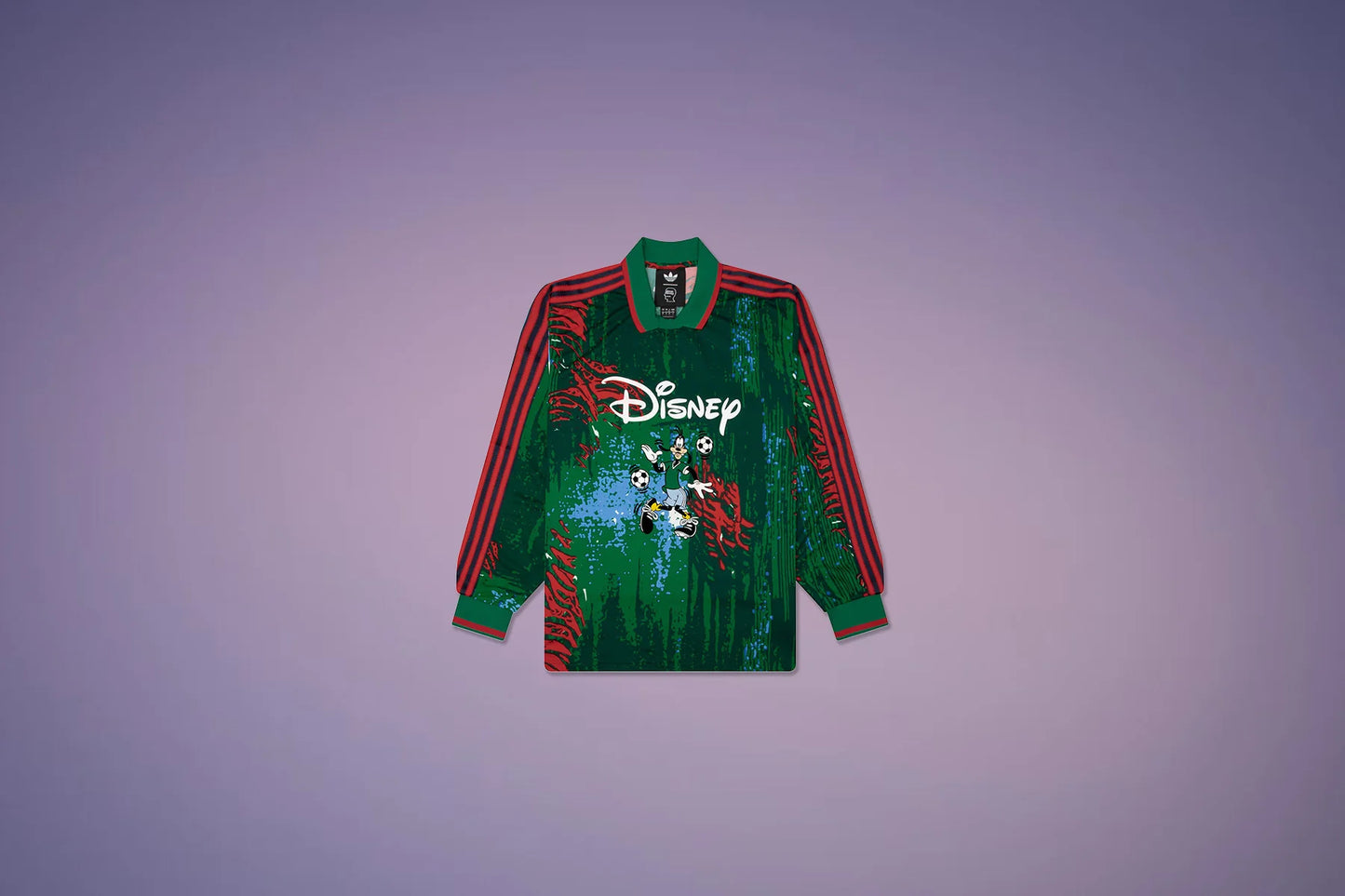 adidas Originals x Brain Dead by Disney Long Sleeve Jersey Red Bold Green Blue