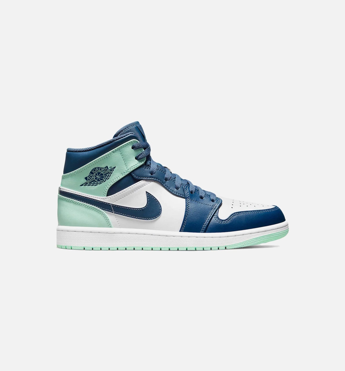 Air Jordan 1 Mid Blue Mint Mens Lifestyle Shoe Navy Blue Mint Free Shipping