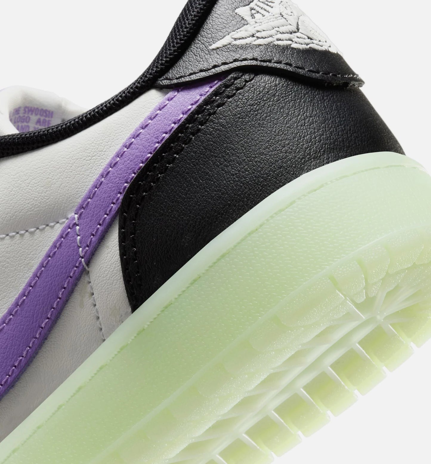 Air Jordan 1 Retro Low Black Raspberry Grade School Lifestyle Shoe Black Black Raspberry Volt Tint