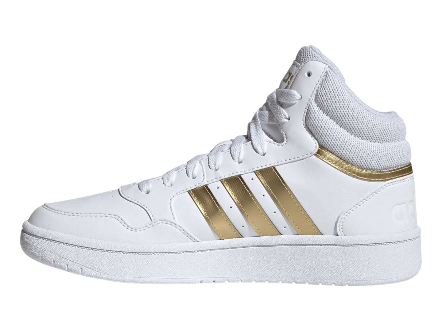 Tenis Adidas Hoops 30 Mid Blanco y Gris para Mujer