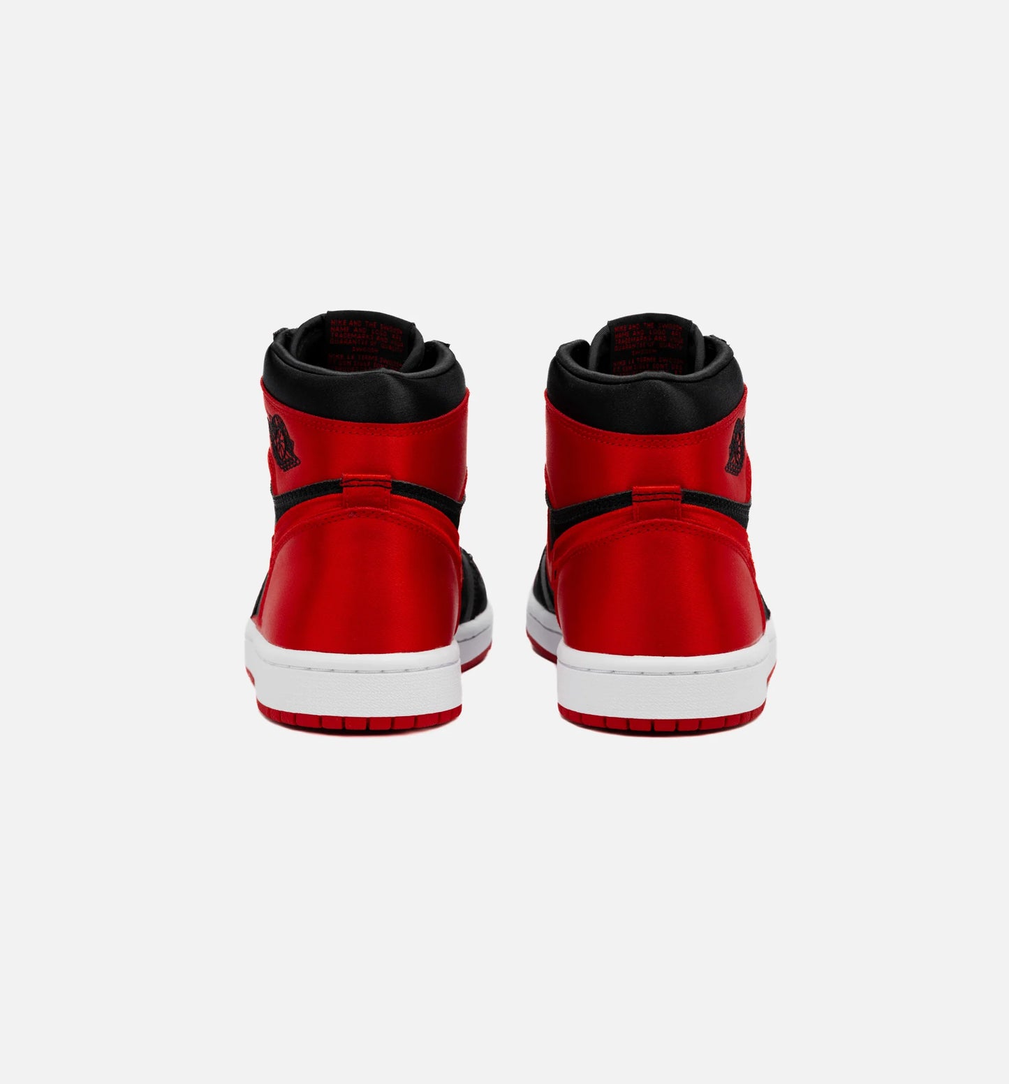 Air Jordan 1 Retro Hi OG Satin Bred Womens Lifestyle Shoe Black Red