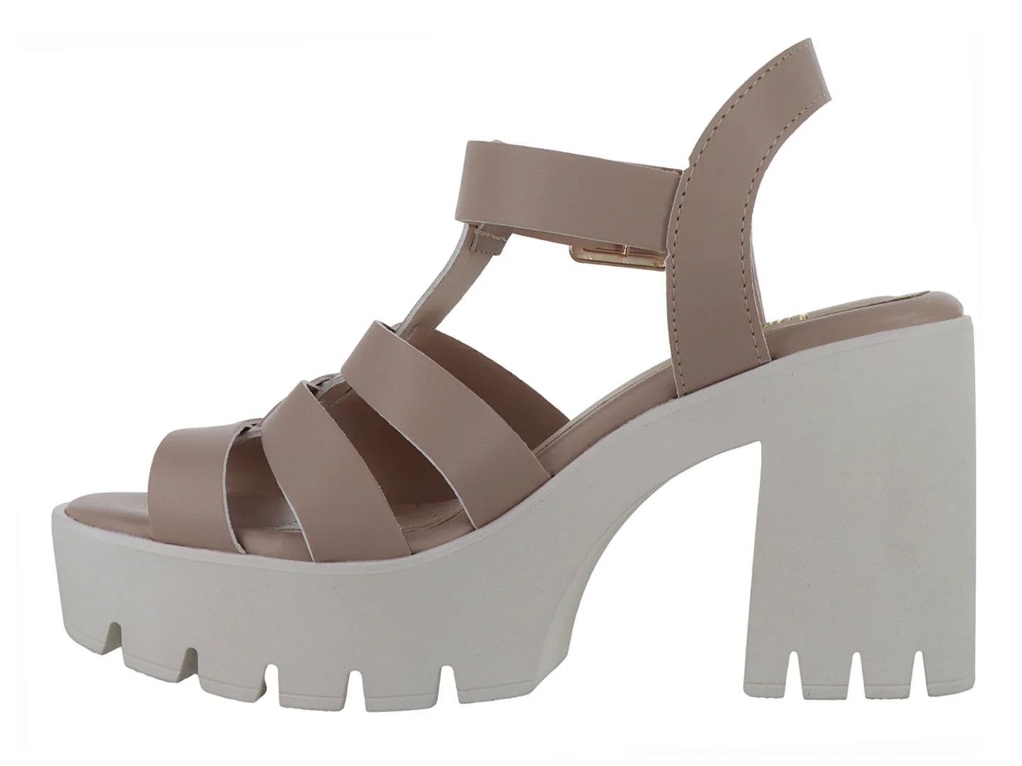 Sandalias de Plataforma Luna Rosa Color Maquillaje para Mujer