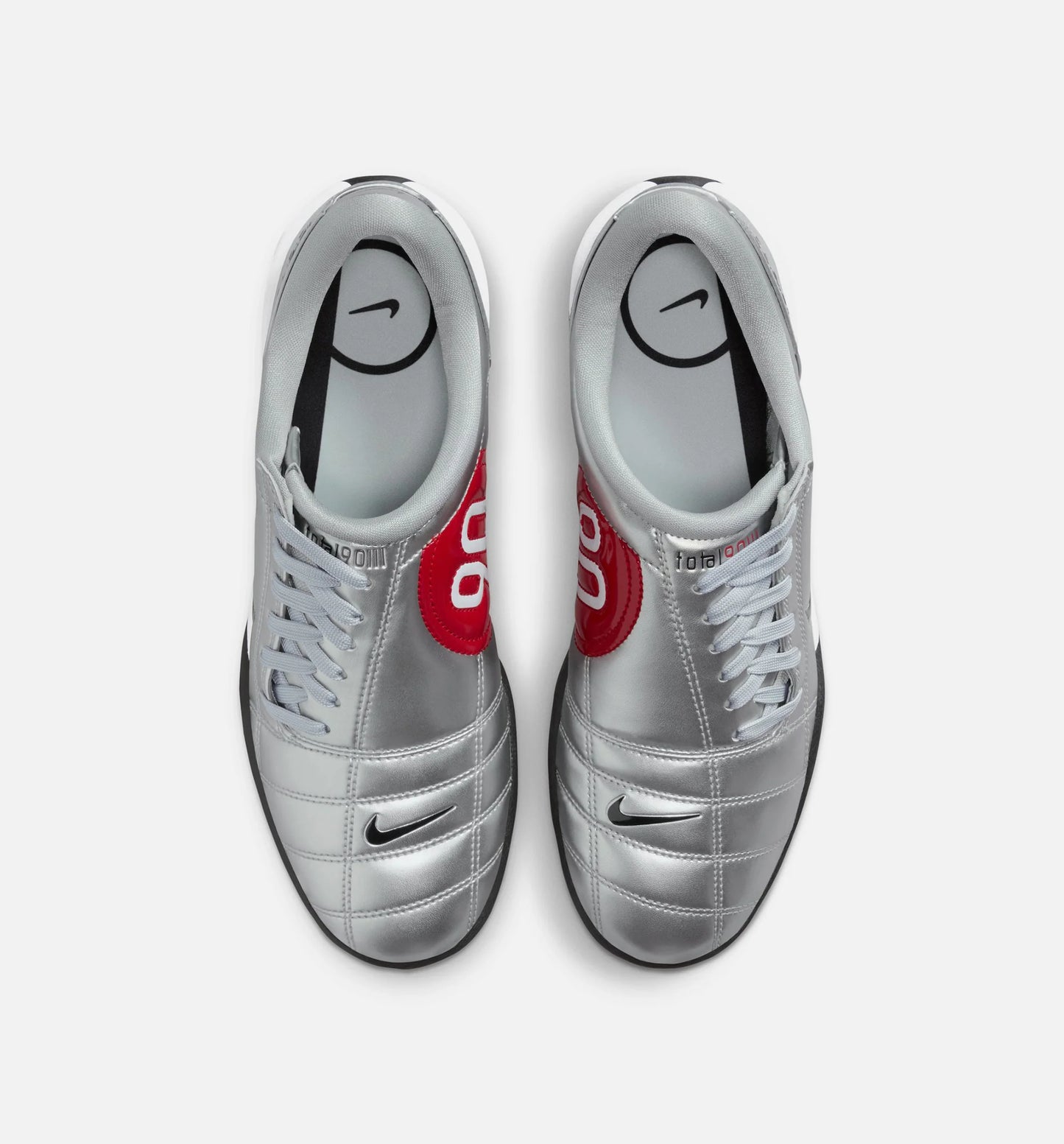 Total 90 Womens Lifestyle Shoe Metallic Silver University Red White Black