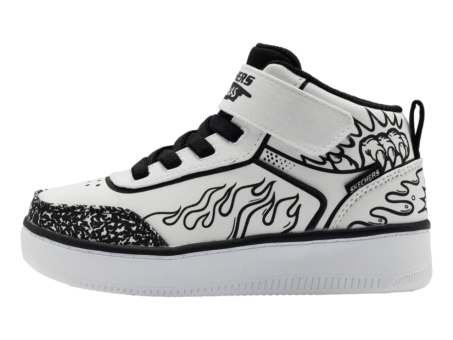 Tenis Skechers Sport Court 92 Blanco y Negro para Niño