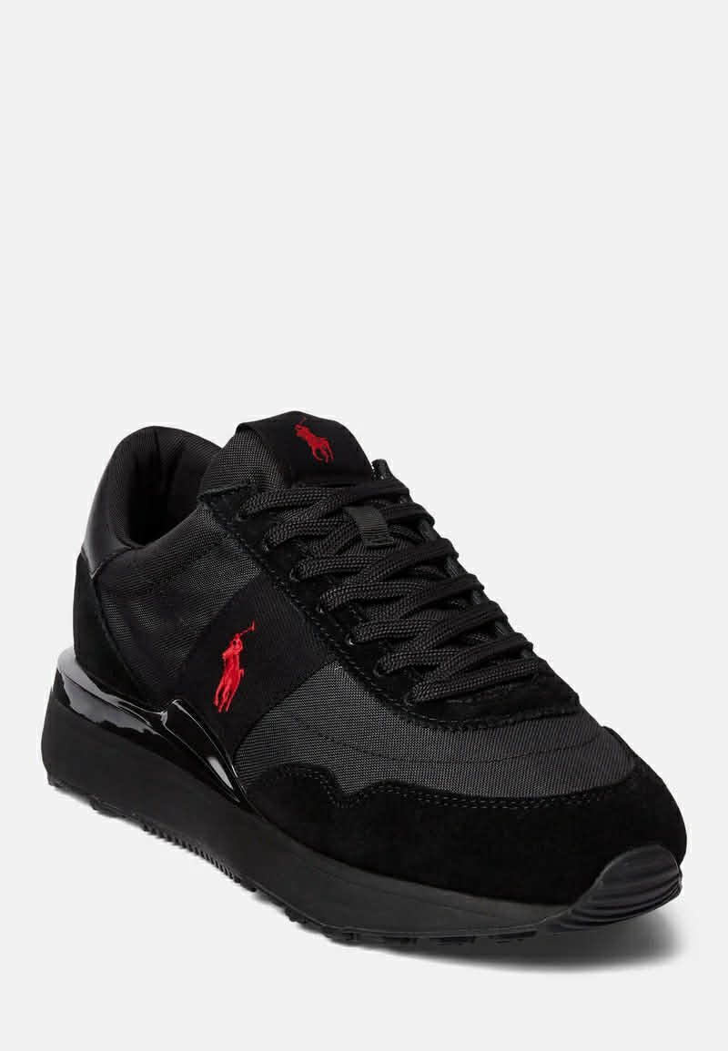 Polo Ralph Lauren Trackster Leather Black Élégance Sportive
