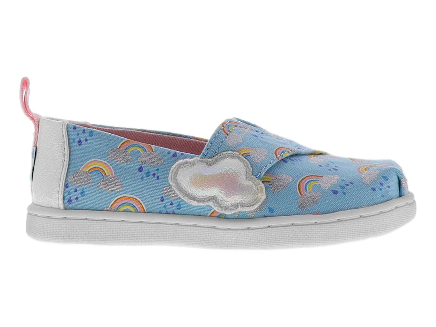 Tenis TOMS Azul con Diseño de Nubes para Niña