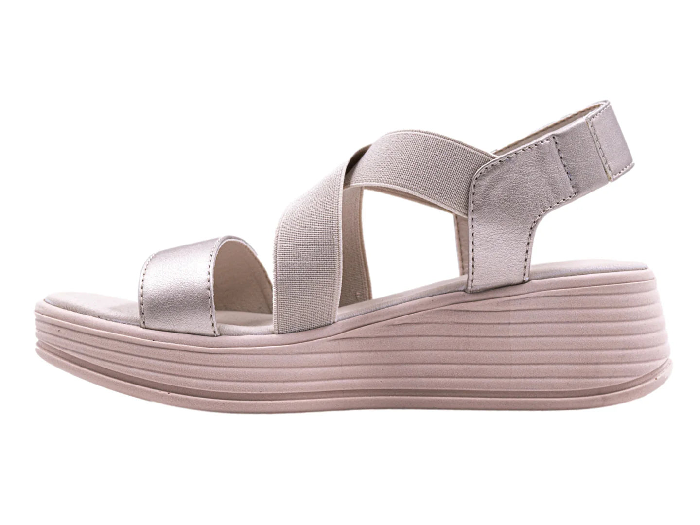 Sandalias Hispana Plata Metálicas para Mujer