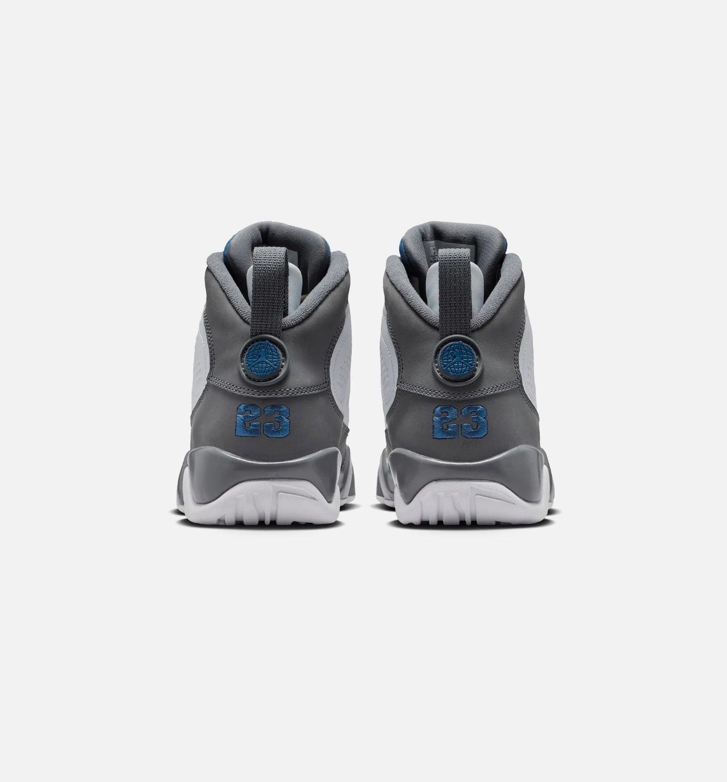 Air Jordan 9 Retro Flint Grey and French Blue Grade School Lifestyle Shoe White French Blue Flint Grey