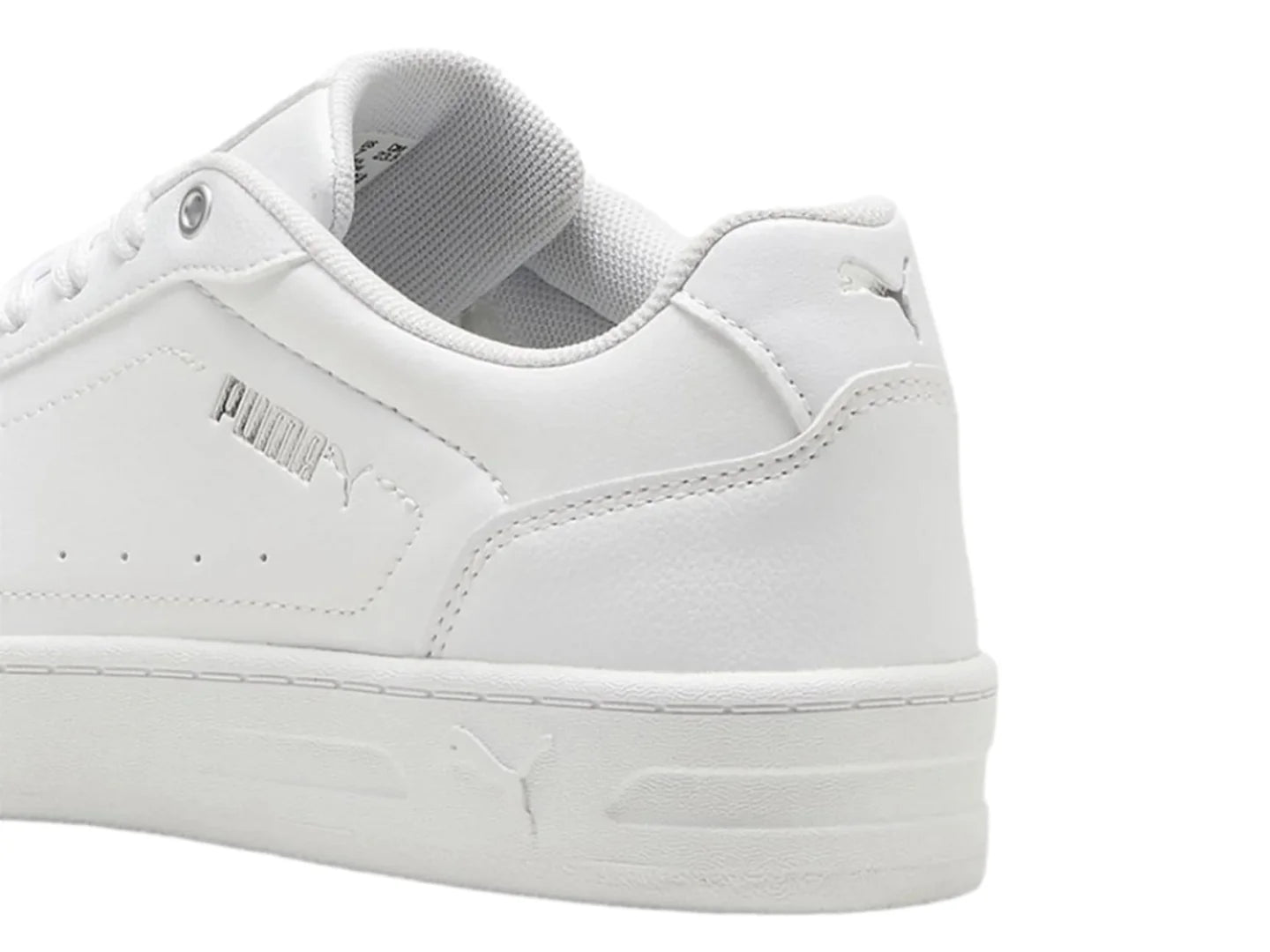 Tenis PUMA Court Classy Blanco y Plata para Mujer