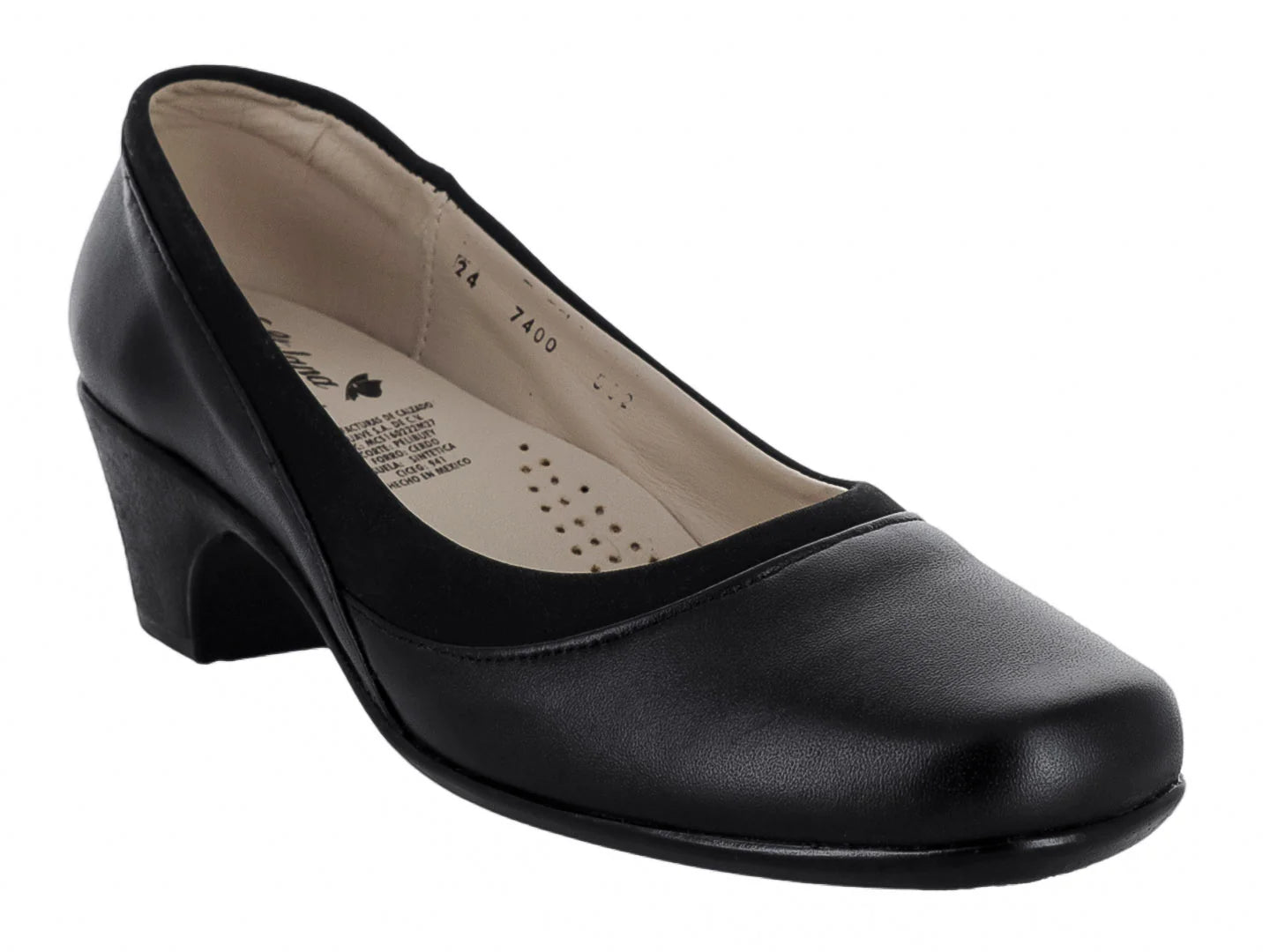 Zapatos de Tacón Bajo Stefana Negro para Mujer