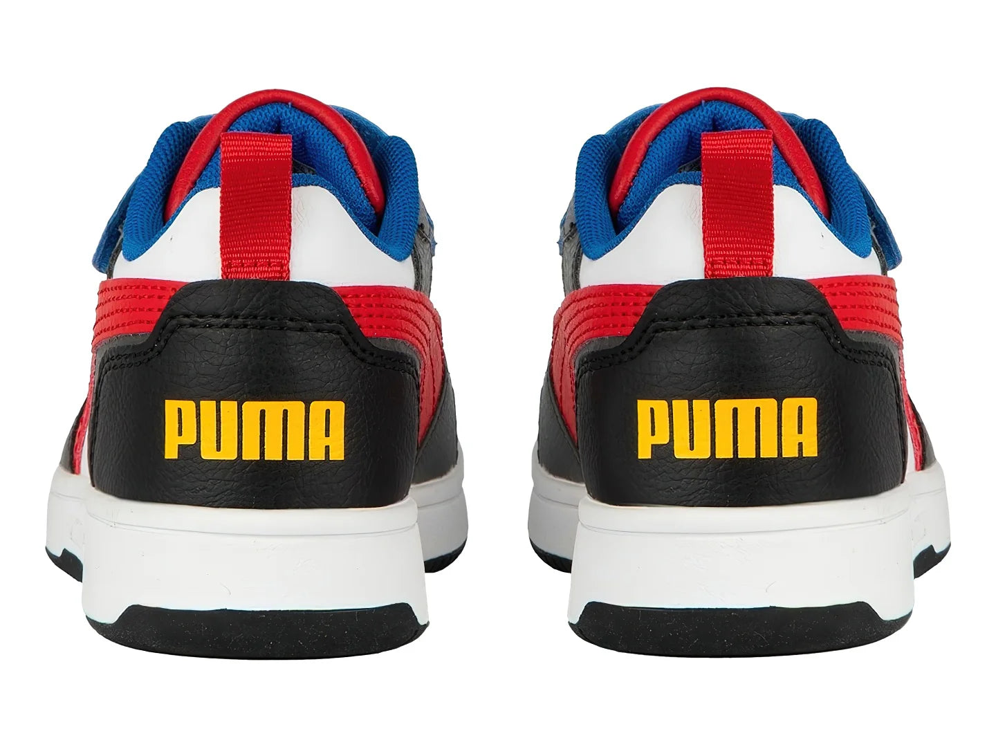 Tenis PUMA Rebound V6 Lo ACPS Blanco y Rojo para Niño