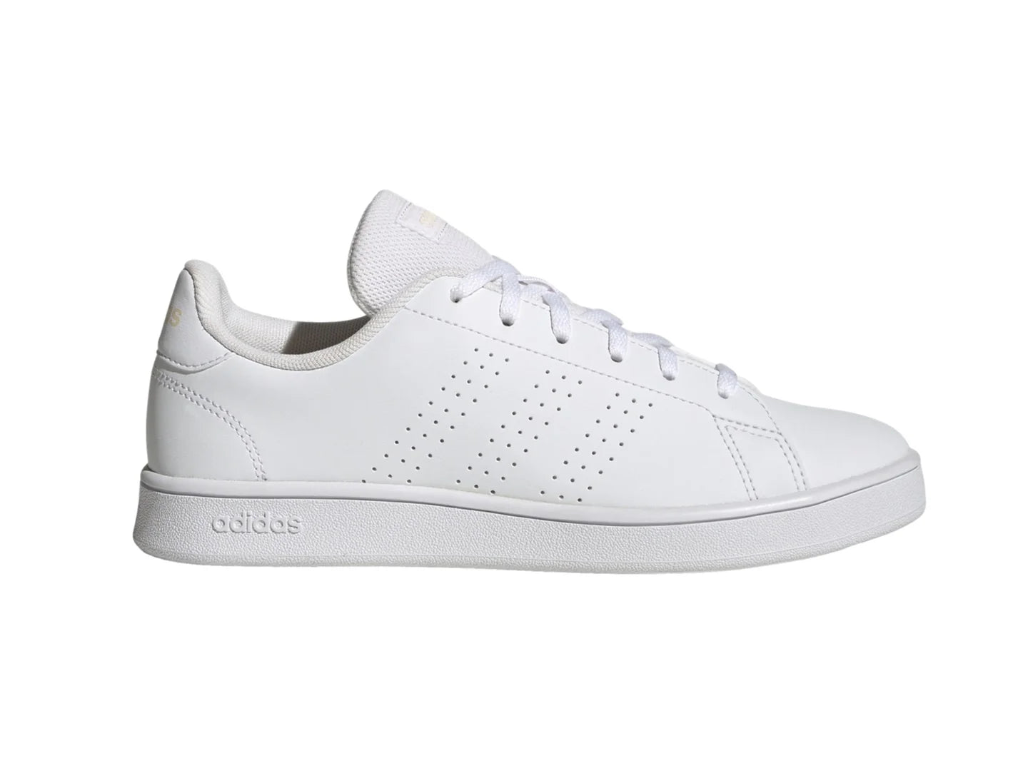 Tenis Adidas Advantage Base Blanco y Naranja para Mujer