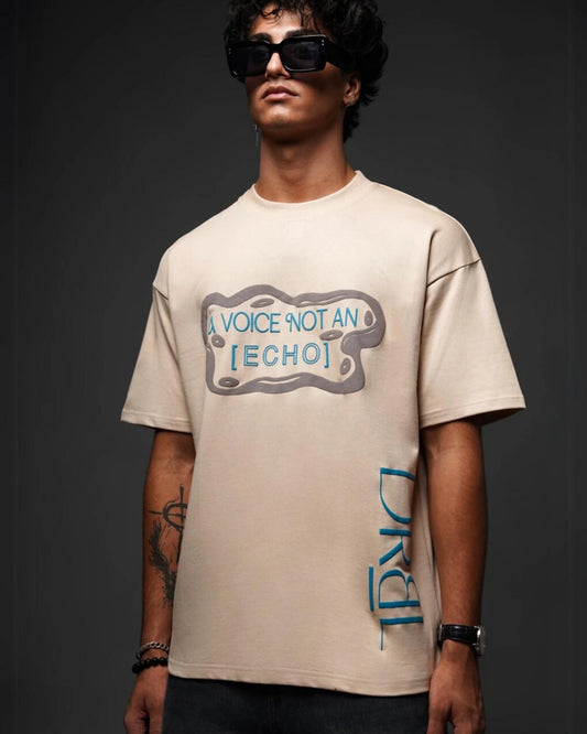 Elevated Echos Vanilla Beige Tee HG x DRBL