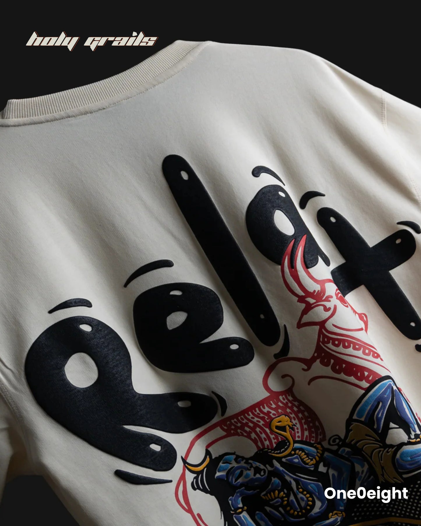 NidraShankar Cream Oversize Tee HG x One0eight