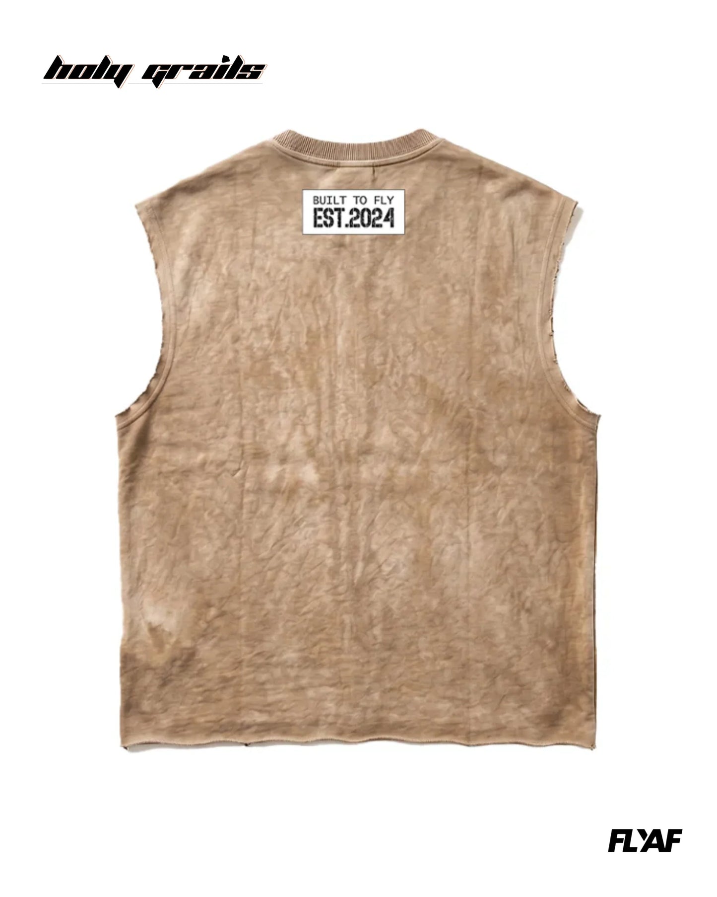 AF FLY Distressed Beige Vest HG x FLYAF