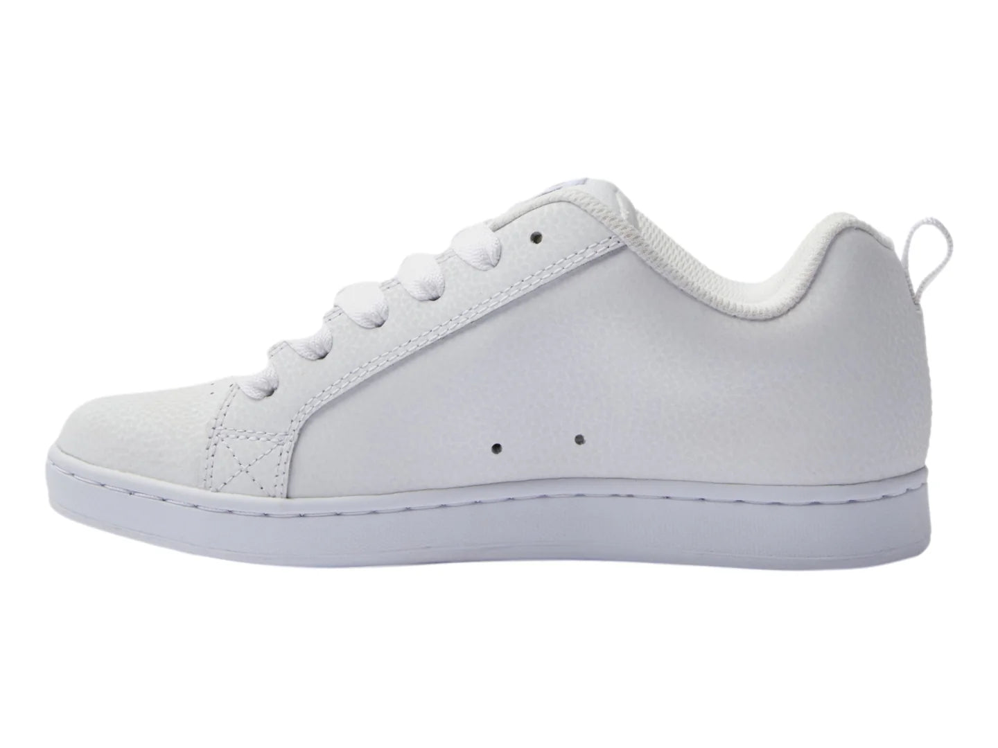 Tenis DC Shoes Court Graffik Blanco y Plata para Mujer