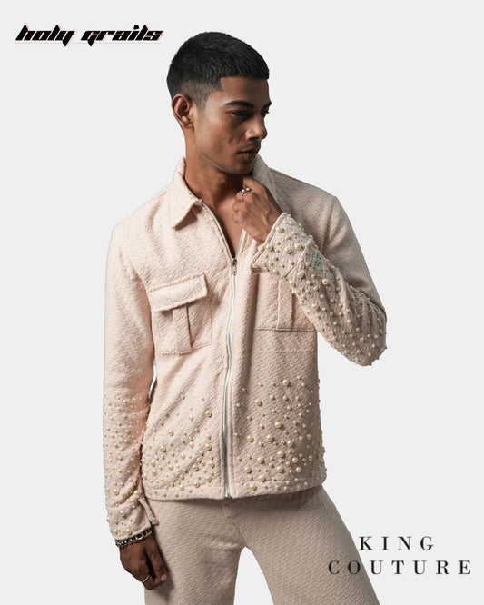 Rose Pearl Zipper Jacket HG x King Couture